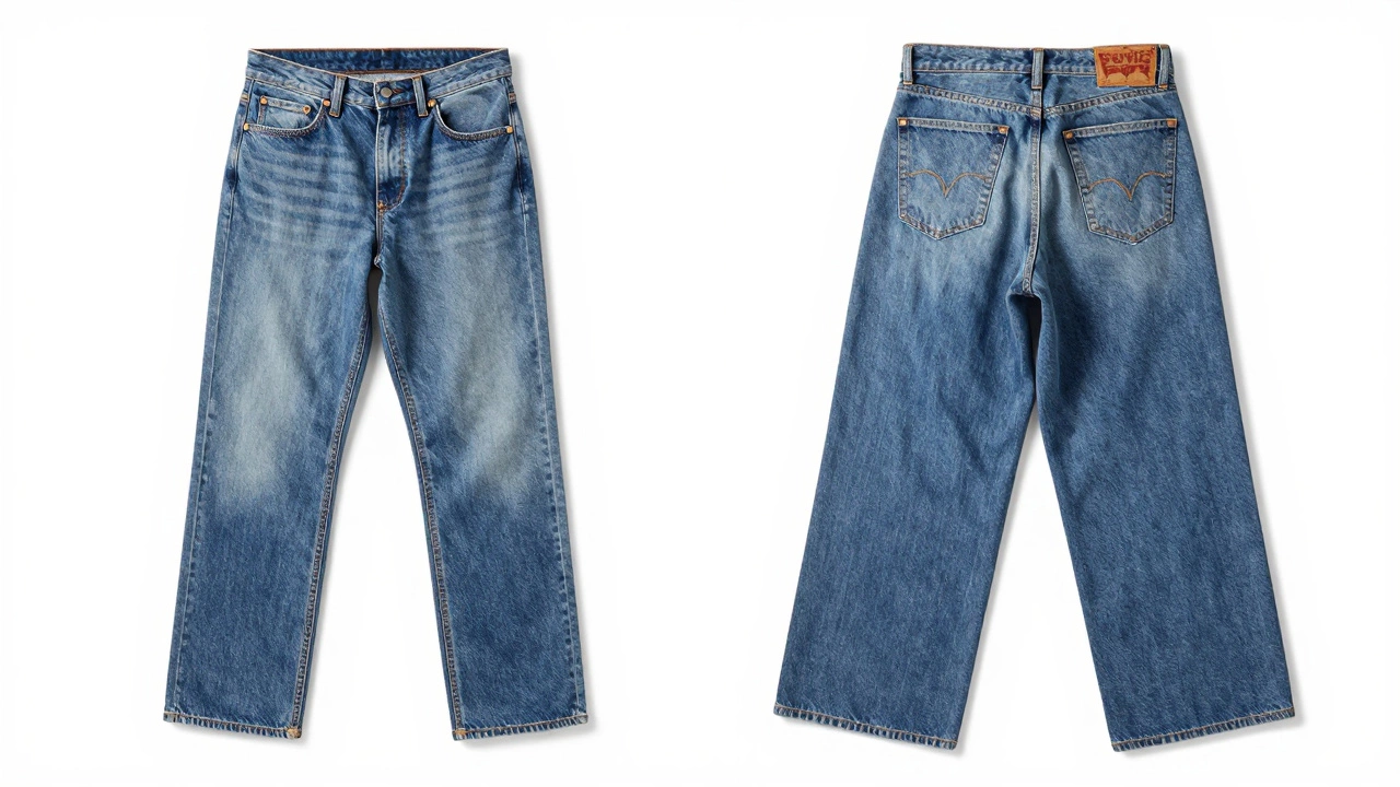Classic Levi's 501s compared with wide-leg denim