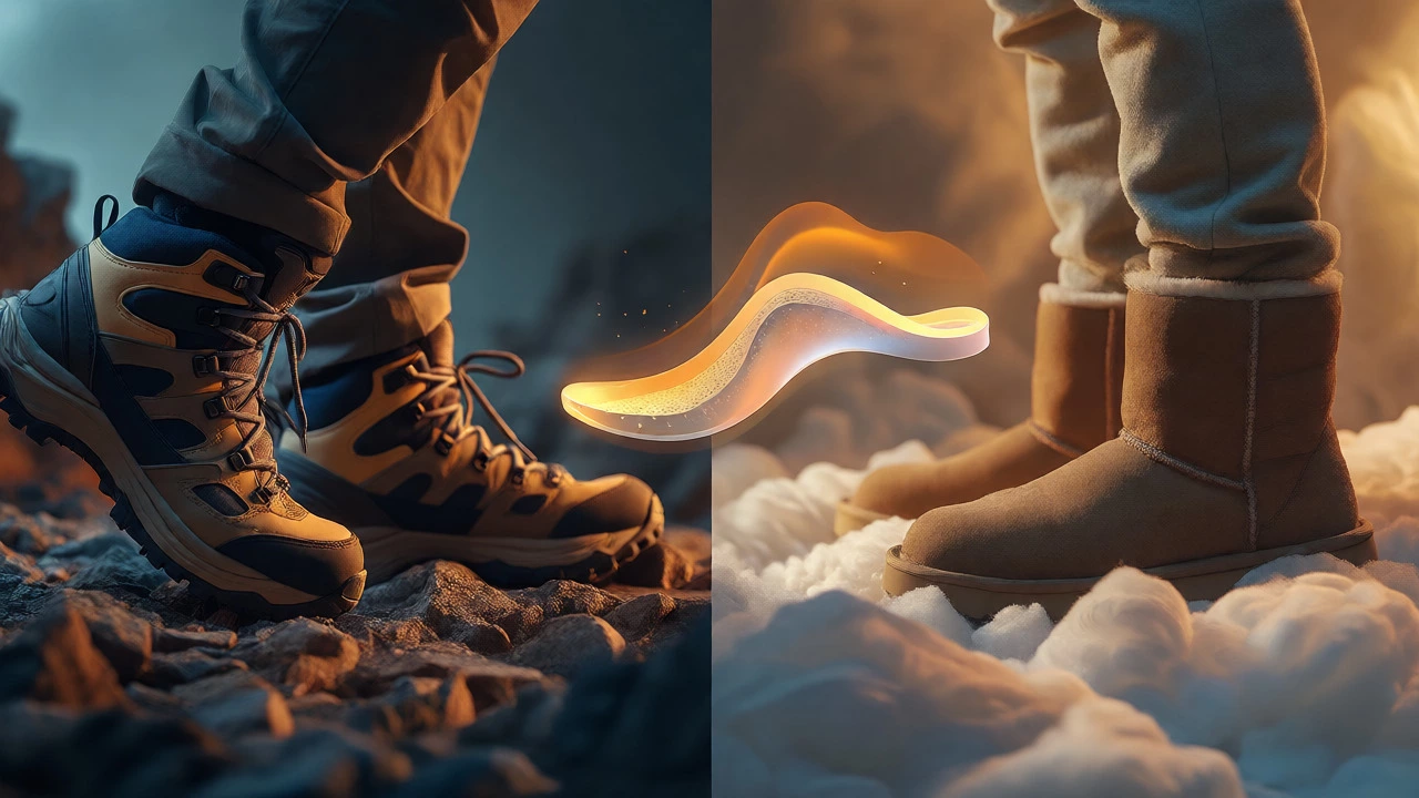 Comparison of structured boots vs UGGs with orthotic insert